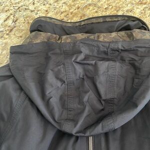 Black 3/4 length rain jacket